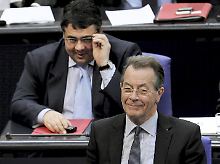 Gabriel und Müntefering als Vertreter der alten Regierung.