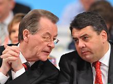 Franz Müntefering (links) geht, Sigmar Gabriel (rechts) soll als neuer Parteichef die SPD zum Erfolg führen.