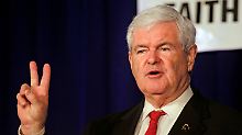 Verlierer mit Siegerpose: Das Gingrich-Comeback geht zu Ende.
