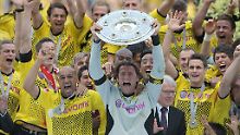Keiner von ihnen flog vom Platz: Die Fußballer von Borussia Dortmund feierten als fairste Mannschaft der Liga in der vergangenen Saison die Meisterschaft.