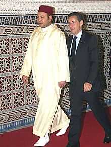 Sarkozy mit Mohammed VI. in Marokko.