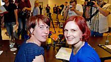 Gemeinsamer Auftritt in Hannover: Katja Kipping (l.) und Katharina Schwabedissen kandidieren "als Team".