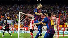 Saisontor Nummer 73: Lionel Messi (re.)