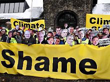 "Klimaschande": Protest in Kopenhagen.