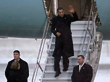 Diese Reise hat dem Klima nur geschadet: Obama kam am Freitagmorgen in Kopenhagen an, am Abend flog er schon wieder zurück.