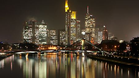 Blick auf das Frankfurter Bankenviertel.