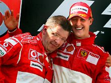 Dreamteam: Gemeinsam gewannen Michael Schumacher und Ross Brawn sieben WM-Titel - 2009 bewies Brawn dann, dass er es auch auch ohne Schumi kann.