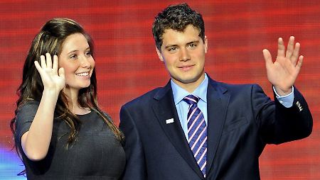 Das waren noch bessere Zeiten: Bristol Palin - damals schwanger - und ihr Verlobter Levi Johnston während einer Veranstaltung in St. Paul (Minnesota) am 3. September 2009.