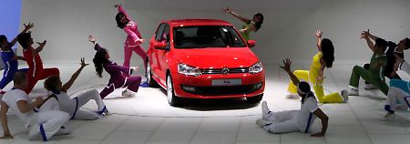 Der neue VW Polo in rotem Glanz.