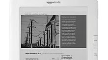 Auch schön und flach, wenn auch nicht so variabel einsetzbar wie das iPad: Der große Kindle DX. 