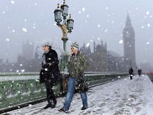 Auch Großbritannien befindet sich im Griff von Schnee und Kälte.