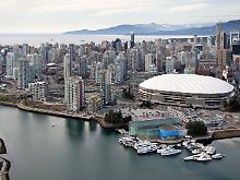 Das BC Place-Stadion in Vancouver, hier findet die Eröffnungs- und Abschlussfeier der Olympischen Winterspiele 2010 statt.