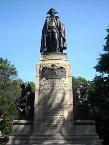 Seit 1910 steht in Washington ein Denkmal Steubens.