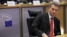 Günther Oettinger hat die Feuertaufe bestanden.