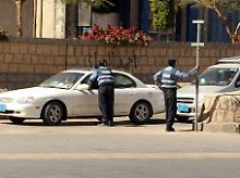 Straßenkontrollen in Sanaa.