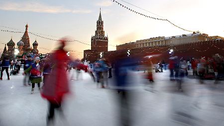 Auf dem Roten Platz kann man im Winter auch Schlittschuhlaufen. (Bild: Dezember 2008)