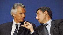 Der Ministerpräsident Villepin und UMP-Chef Sarkozy im Oktober 2006.