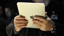 Das iPad ist sehr flach und leicht.