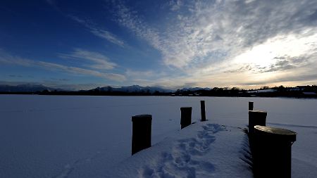 Seine schöne Seite zeigt der Winter am Chiemsee.