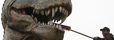 Schon beim Tyrannosaurus nimmt die Zahnpflege einige Zeit in Anspruch. Beim Bistahieversor sealeyi gibt's noch mehr zu putzen.