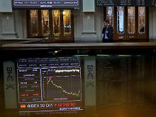 Angespannte Lage an der Madrider Börse.