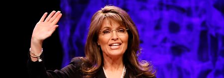 Der "Pitbull mit Lippenstift" ist zurück: Sarah Palin auf der "National Tea Party Convention" in Nashville.