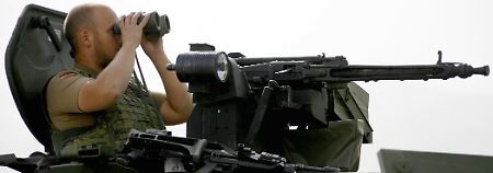Ein deutscher Soldat im Bundeswehr-Feldlager Feisabad.