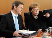 Guido Westerwelle und Angela Merkel.