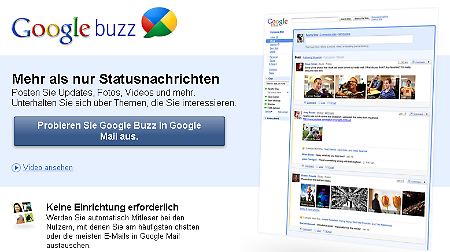Ab sofort können auch deutsche Googlemail-Nutzer "buzzen".