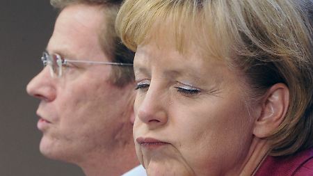 So recht läuft's gerade nicht: Westerwelle und Merkel.