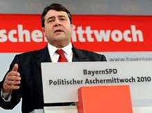 Das erste Mal als Partei-Chef am Aschermittwoch: Sigmar Gabriel.