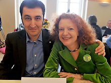 Özdemir mit der Fraktionschefein der Grünen im Bayerischen Landtag, Margarete Bause.