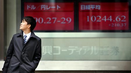 Die Börse in Tokio verbuchte Gewinne. 