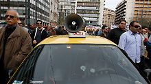 Auch die Taxifahrer streiken.