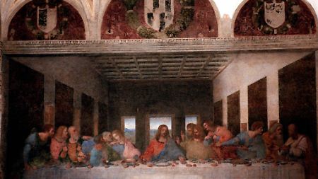 Leonardo da Vincis "Letztes Abendmahl" zeigt Jesus mit den zwölf Aposteln. Zu diesem Zeitpunkt soll Jesus erklärt haben: "Einer von euch wird mich verraten."