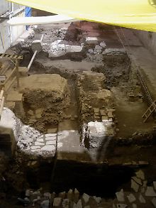 Die Ausgrabungsstelle in Mexiko-Stadt.