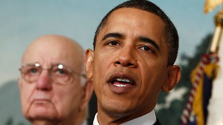 Eisiger Gegenwind für Barack Obama und Paul Volcker.