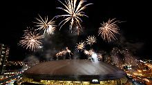 Feuerwerk über dem BC Place Stadium.