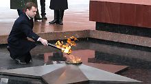 Präsident Dimitri Medwedew konnte sich an der Leistung von Russlands Olympioniken nicht erwärmen.
