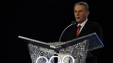 IOC-Präsident Jacques Rogge bei der Abschlussfeier der XXI. Winterspiele.