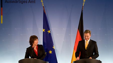 Ashton und Westerwelle Anfang Februar in Berlin.