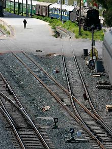 Leere Schienen: In Athen fuhren keine Busse und Bahnen.