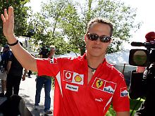Den Haifischzahn aus früheren Zeiten hat Michael Schumacher ...