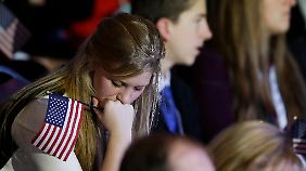 Enttäuschung bei den Anhängern von Mitt Romney.