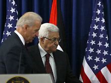 Biden und Abbas sehen das Vertrauen in die Gespräche zwischen Israel und und den Palästinensern gestört.  