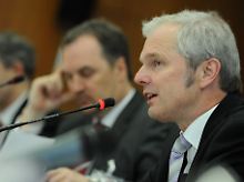Bilanz-PK in Hannover: Konzern-Chef Ulrich Wallin spricht.