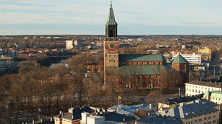 Blick auf den Dom und das Zentrum von Turku.