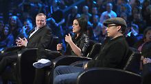 Die letzte Jury: Stefan Raab, Silbermond-Sängerin Stefanie Kloß und Xavier Naidoo.