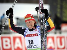 Hat in ihrer Karriere drei Goldmedaillen bei Olympia gewonnen: Kati Wilhelm.