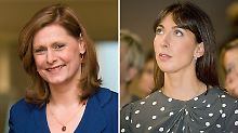 England erwartet ein besonderes Duell: Sarah Brown (l) gegen Samantha Cameron.